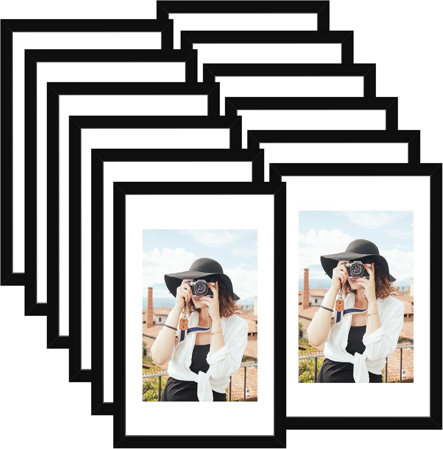 Picrit 11x17 Picture Frame Set of 12 for Wall Display