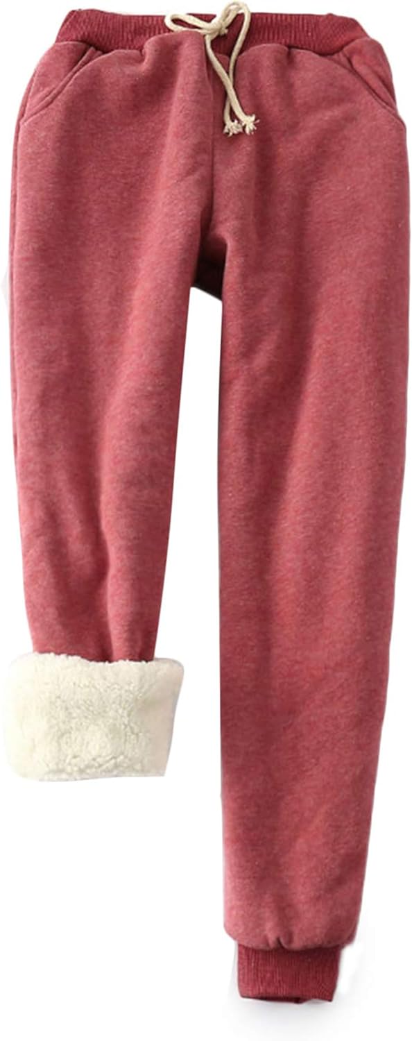 Yeokou Womens Sherpa Lined Sweatpants for Ultimate Warmth