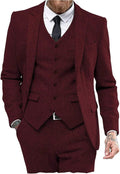 Classic Men's Tweed Herringbone Tuxedo Set for Special Occasions