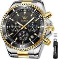 OLEVS Men's Waterproof Chronograph Watch - Dress Big Face
