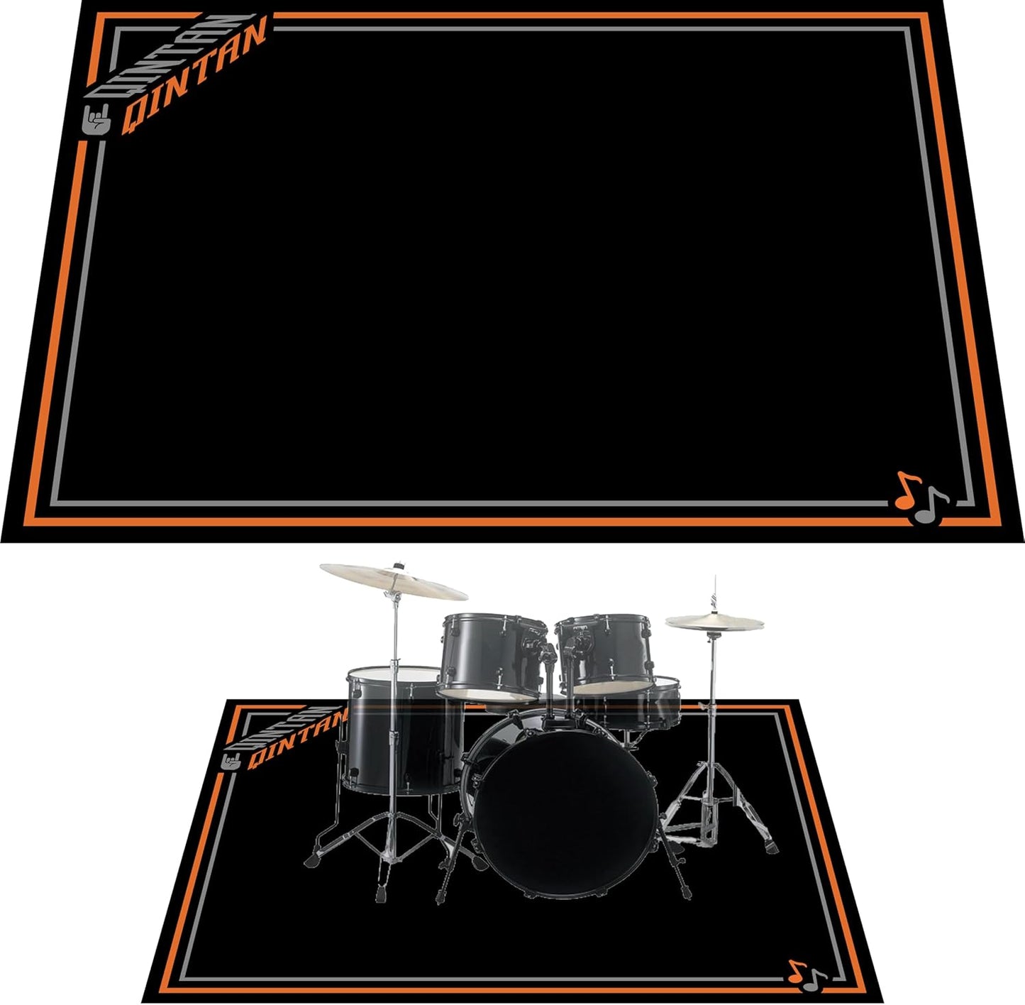 Drum Rug with Non-Slip Grip Bottom for Noise Reduction and Stability