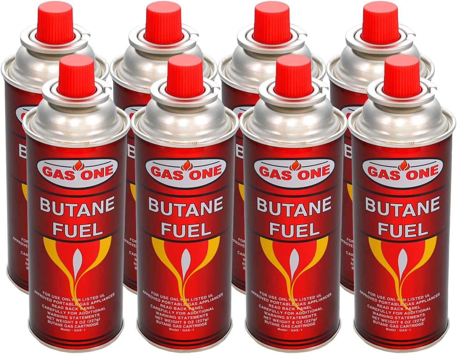 GasOne Butane Fuel Canister 12 Pack for Portable Cooking