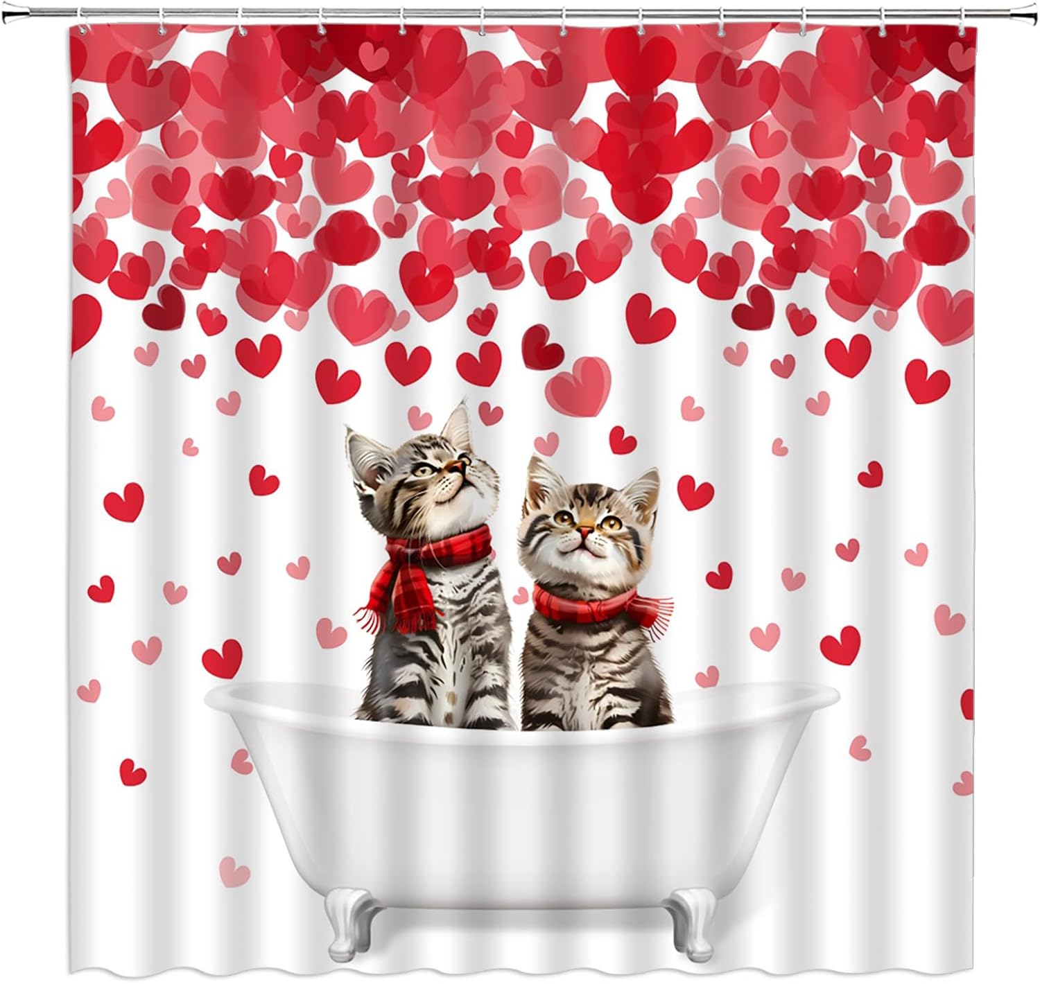 Cat Love Shower Curtain Set
