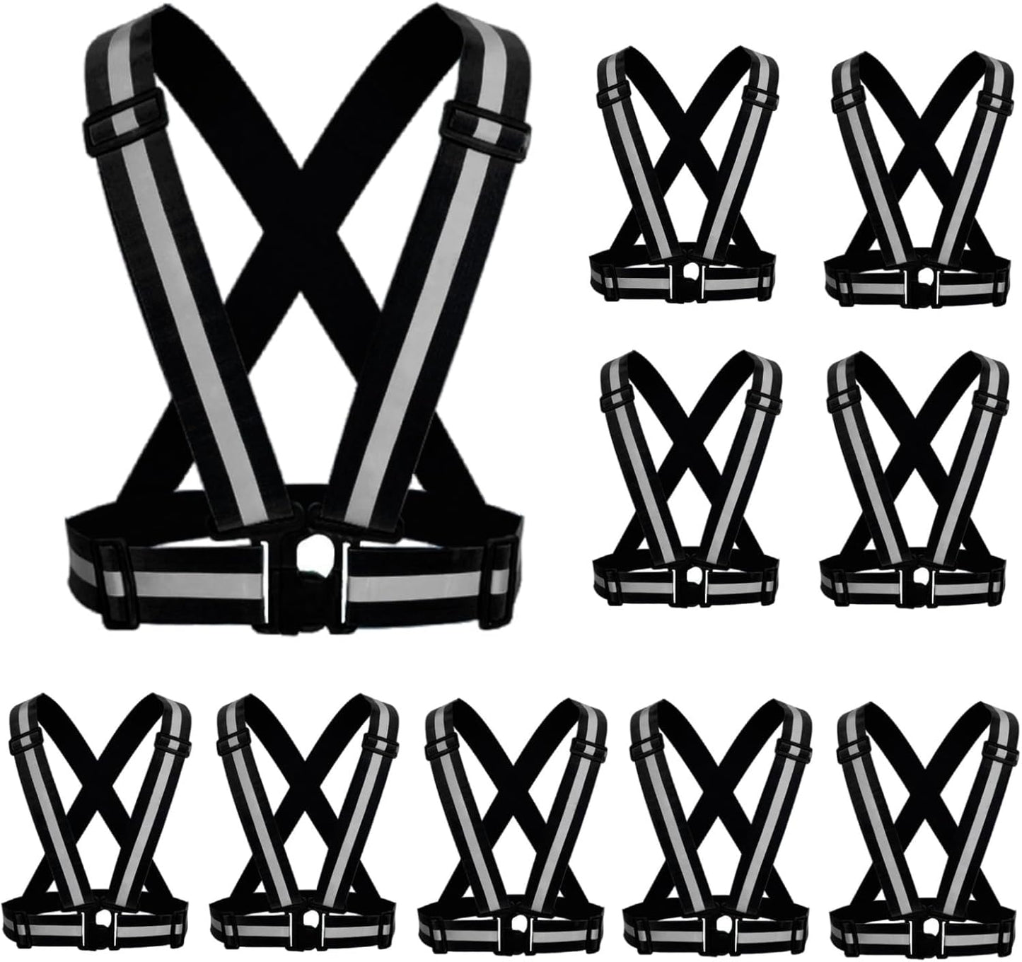 Reflective Strap Safety Vest Gear for Night Running and Cycling