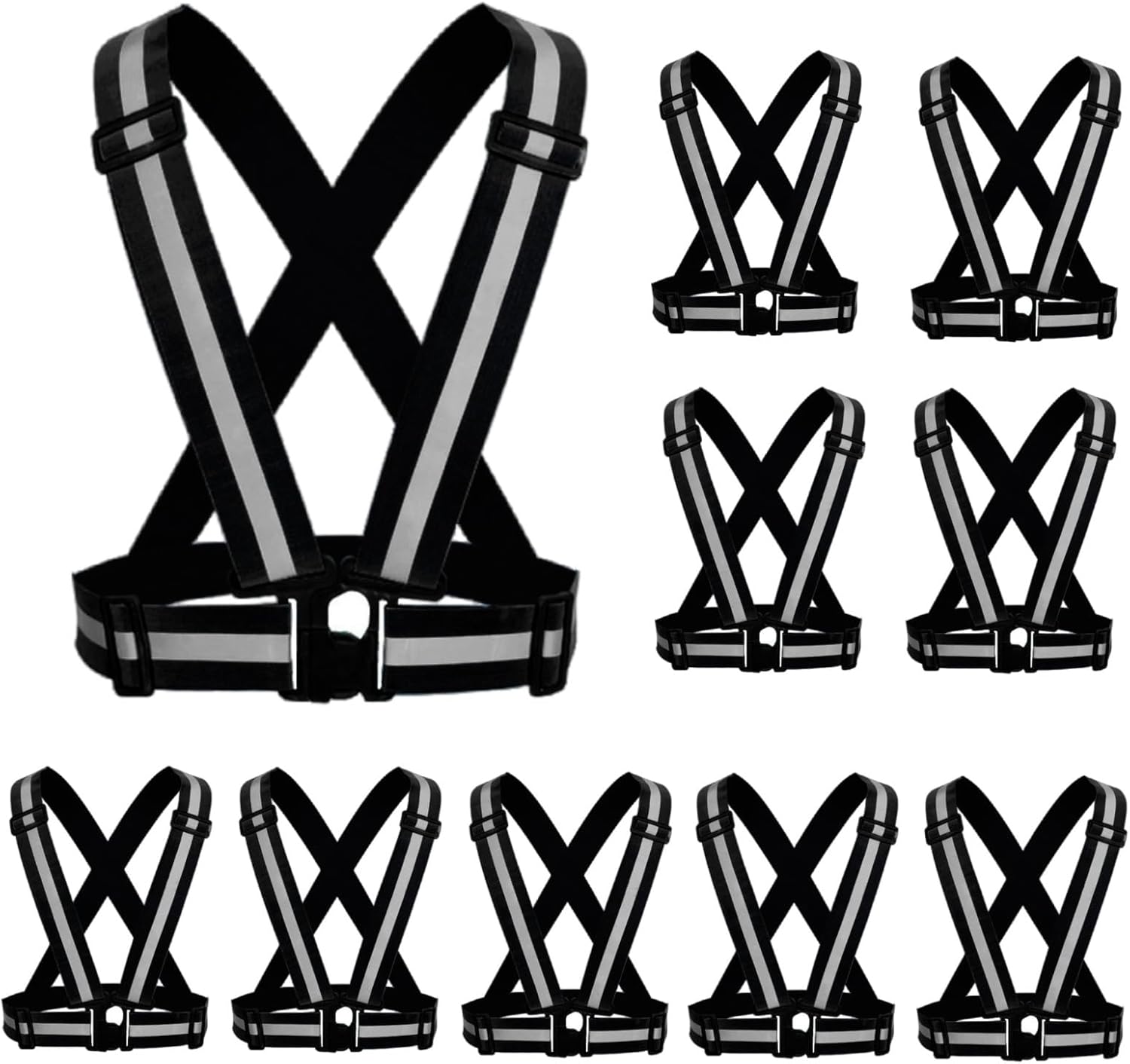 Reflective Strap Safety Vest Gear for Night Running and Cycling