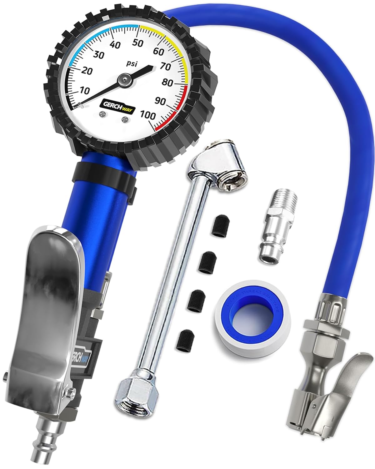 GERCHWAY Heavy Duty Tire Inflator - Most Accurate 100PSI