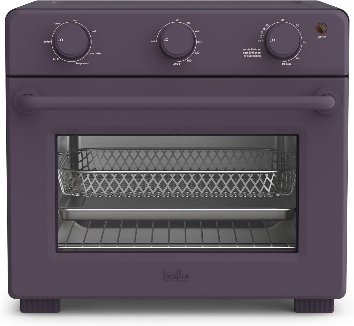 Bella Air Fry Toaster Oven with 7 Cooking Options for Easy Meals
