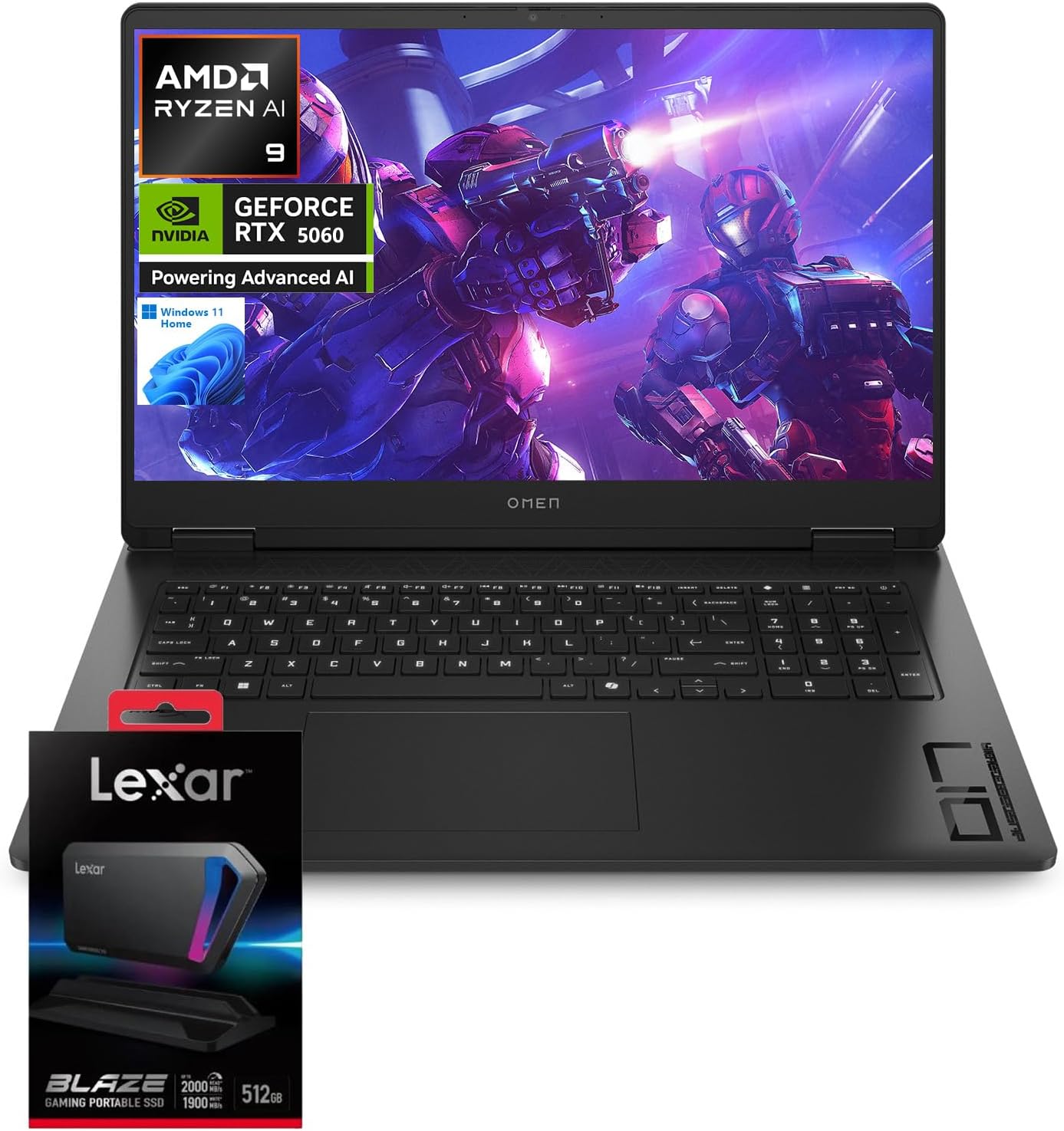 HP OMEN 17.3 RTX 5060 Gaming Laptop with 64GB DDR5 RAM