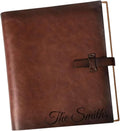 Personalized Genuine Leather Photo Album Large Capacity - Refillable