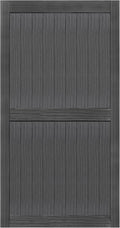 S&Z TOPHAND 42in x 84in MDF Deep Gray Barn Door - Durable PVC Finish