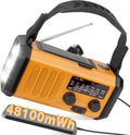 48100mWh Emergency Weather Radio for Camping and Survival