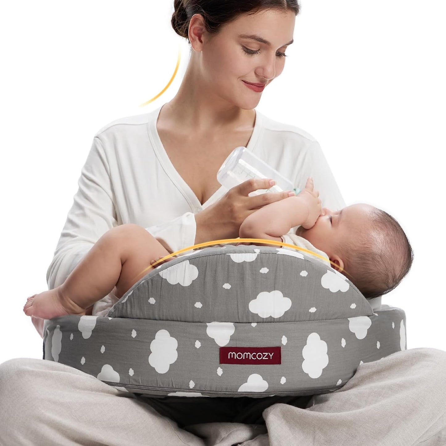 Momcozy Innovative Safety Fence Nursing Pillow for Comfort