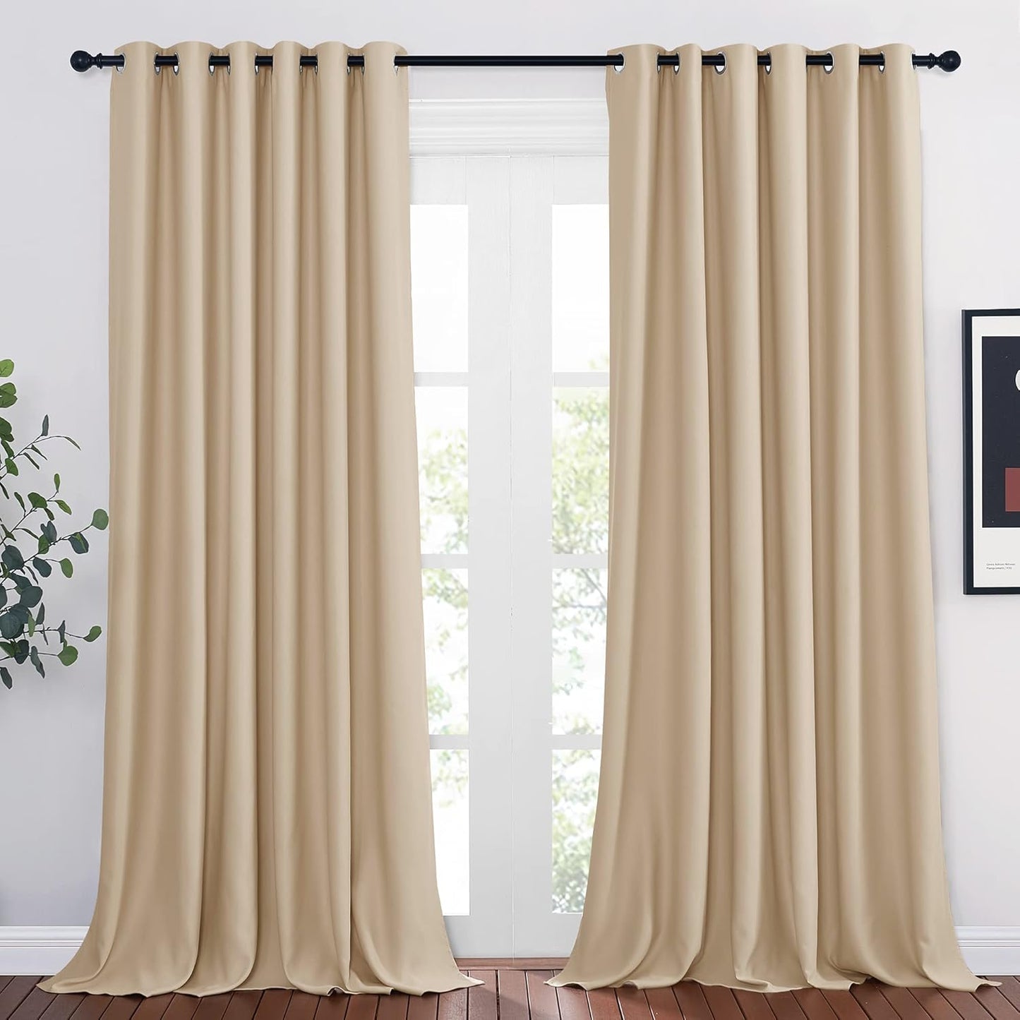 NICETOWN Blackout Curtains for Window 95in L - Energy Saving