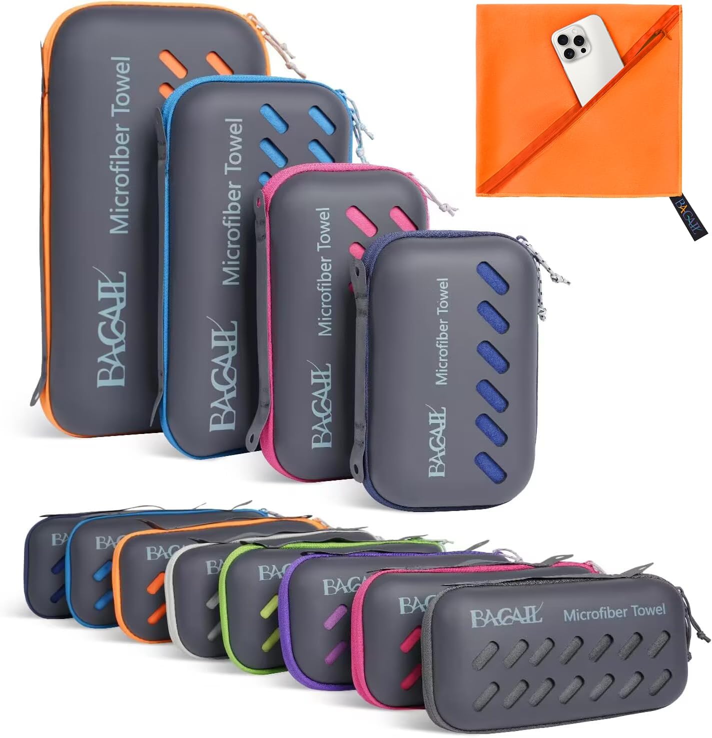 Ultra Soft Microfiber Towel - Super Absorbent & Compact