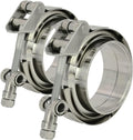 2 X 2.75 in Quick Release V Band Clamp with Male Female Flanges