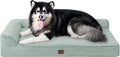 EHEYCIGA XXL Memory Foam Dog Bed for Jumbo Dogs, Greyish Green