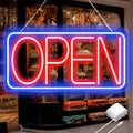 22 in x 11 in LED Neon Open Sign for Business - Ultra Bright Plug In