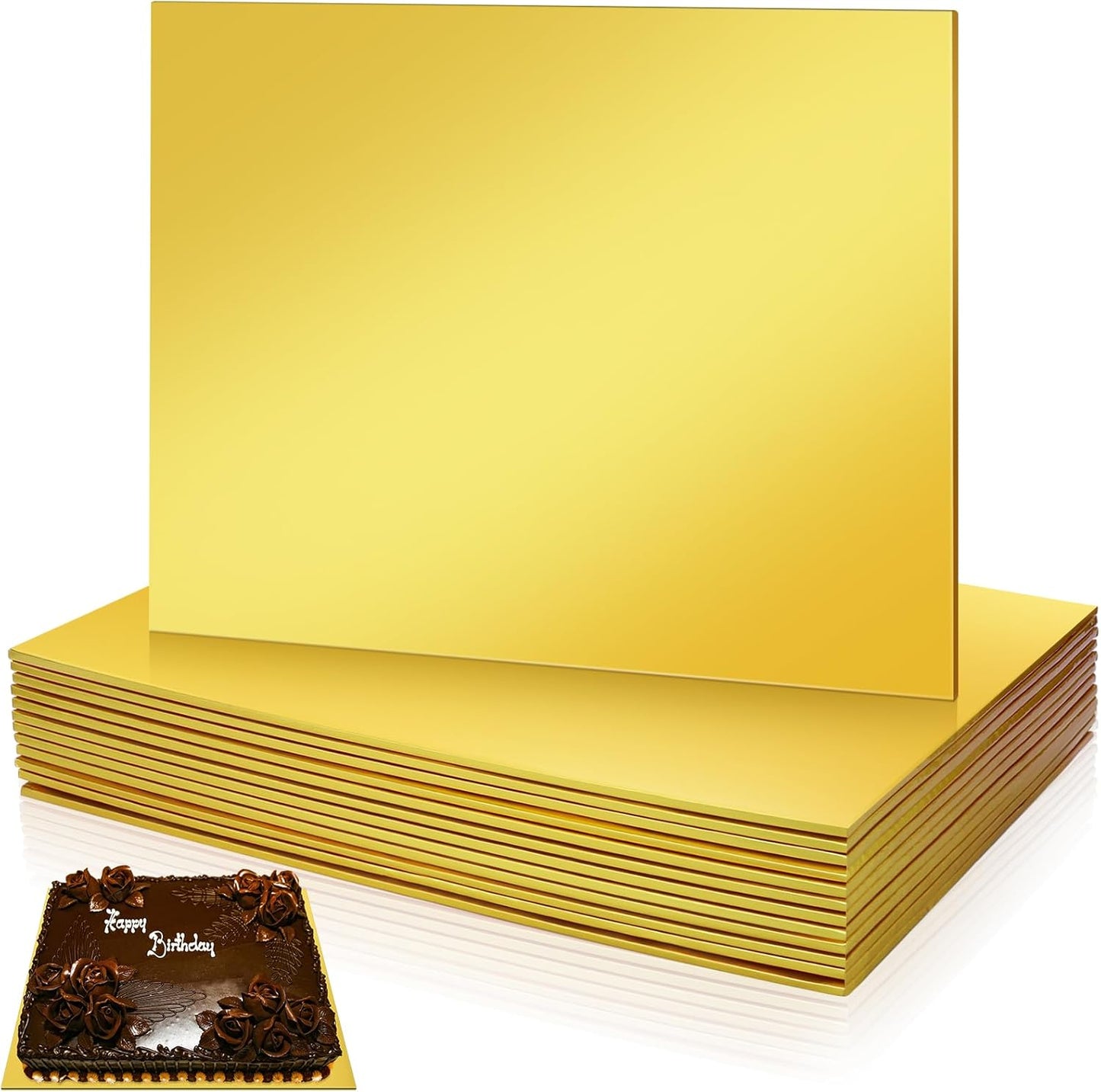 12 Pcs Half Sheet Rectangle Cake Drum Boards for Any Occasion