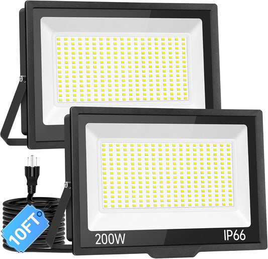 200W LED Flood Light Outdoor with 24000Lm Brightness for Security
