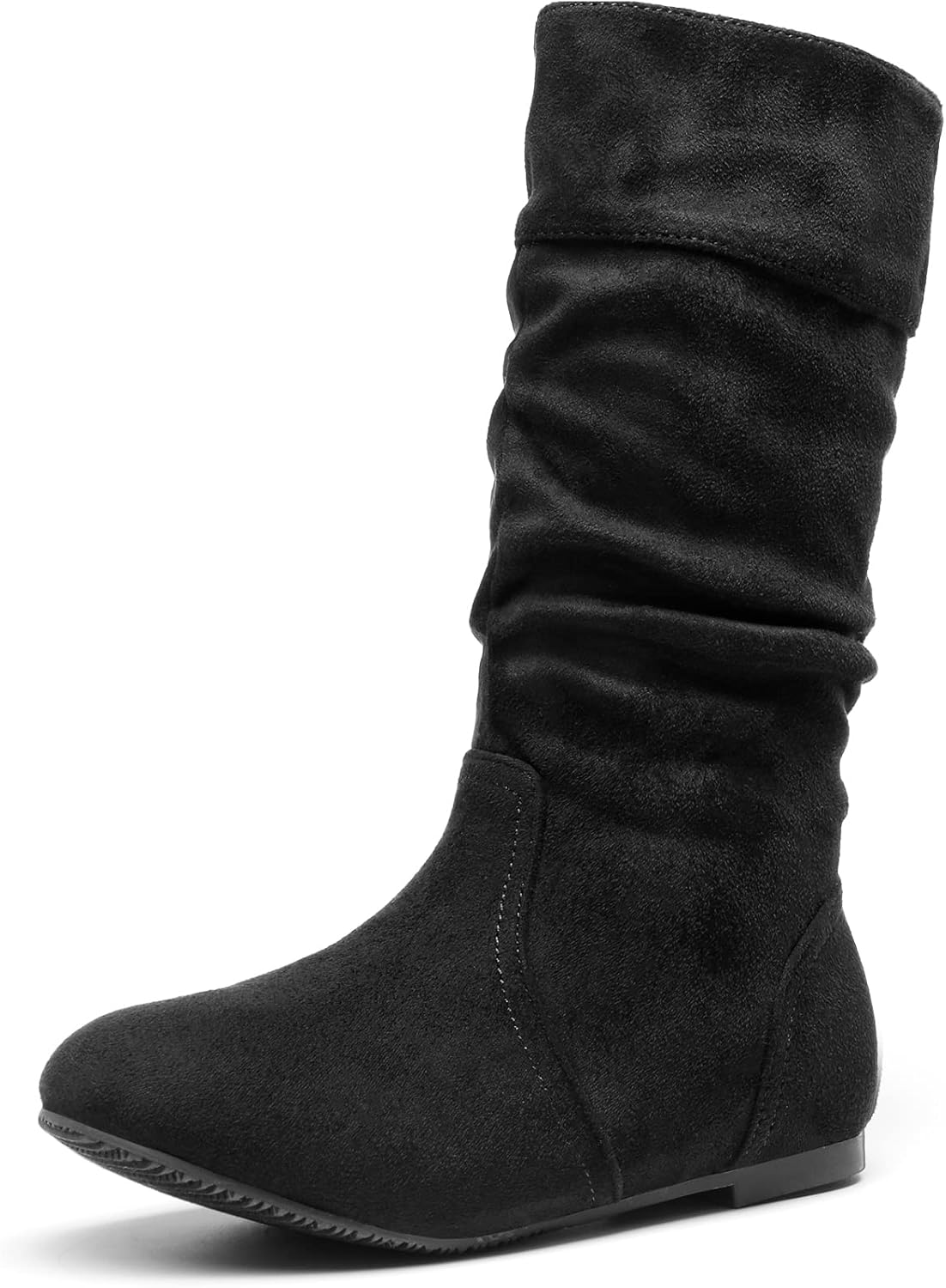 DREAM PAIRS Girl's Faux Fur Lined Knee High Winter Riding Boots