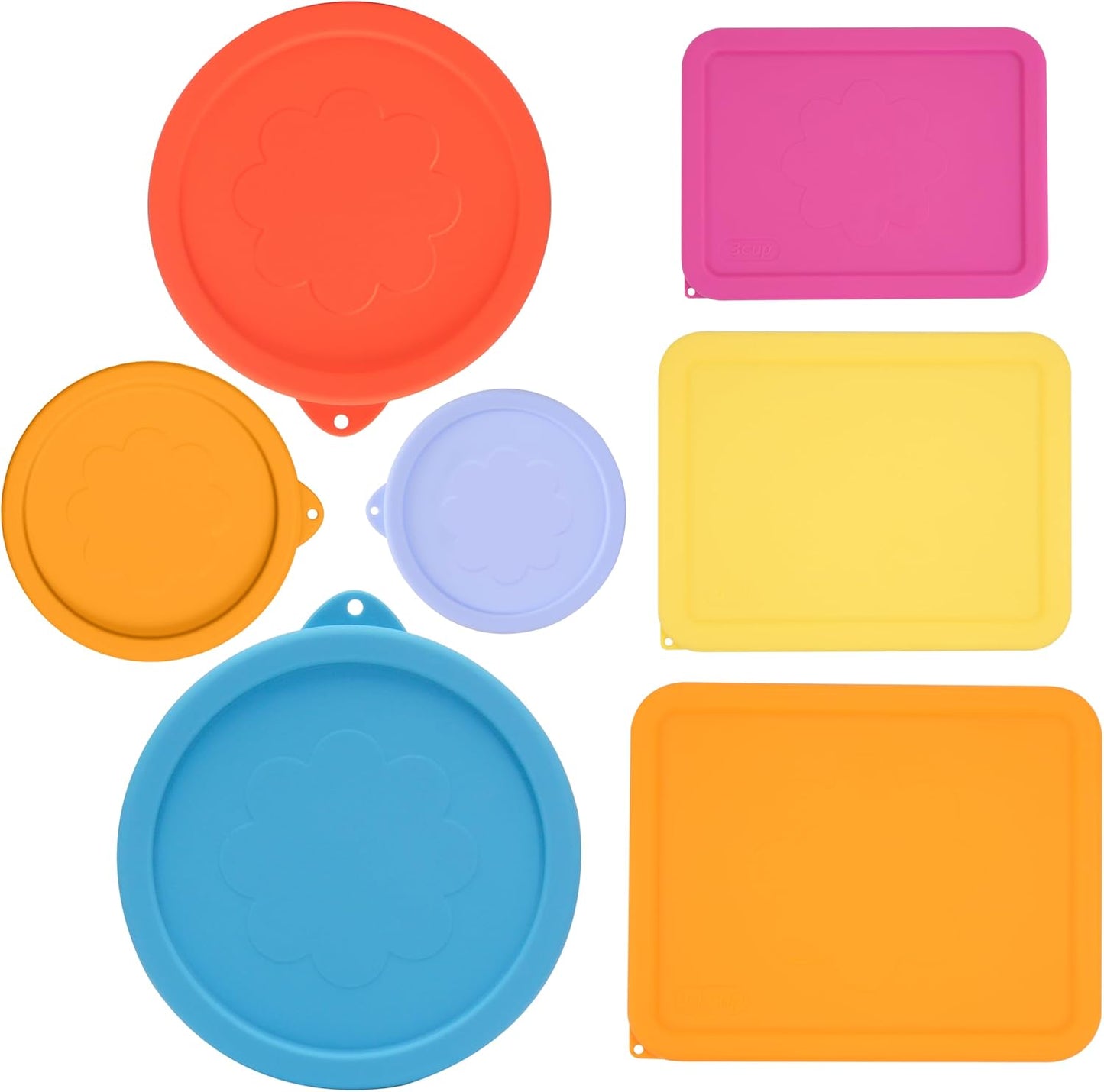 Silicone Storage Cover Lids for Pyrex Bowls - 7 Pack Set
