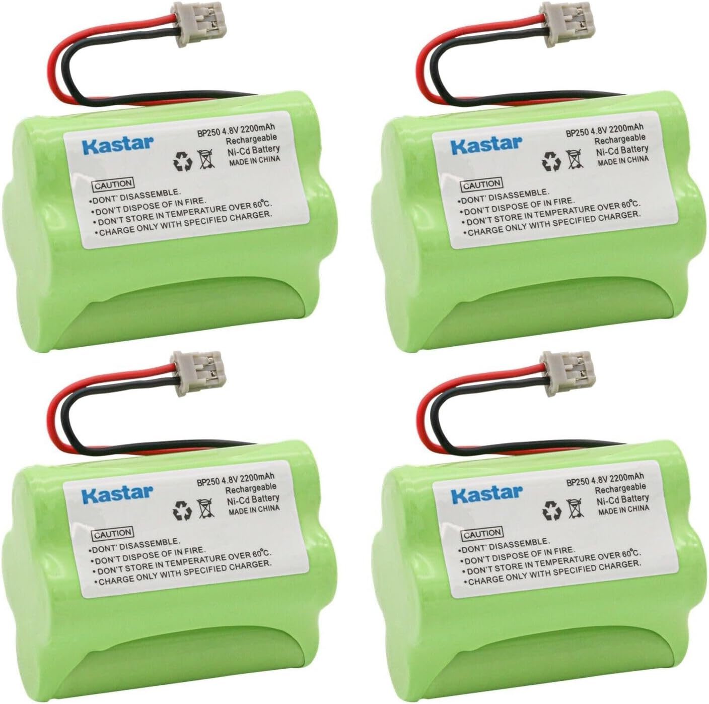 Kastar 4-Pack 4.8V 2200mAh Ni-MH Battery Replacement for Scanners