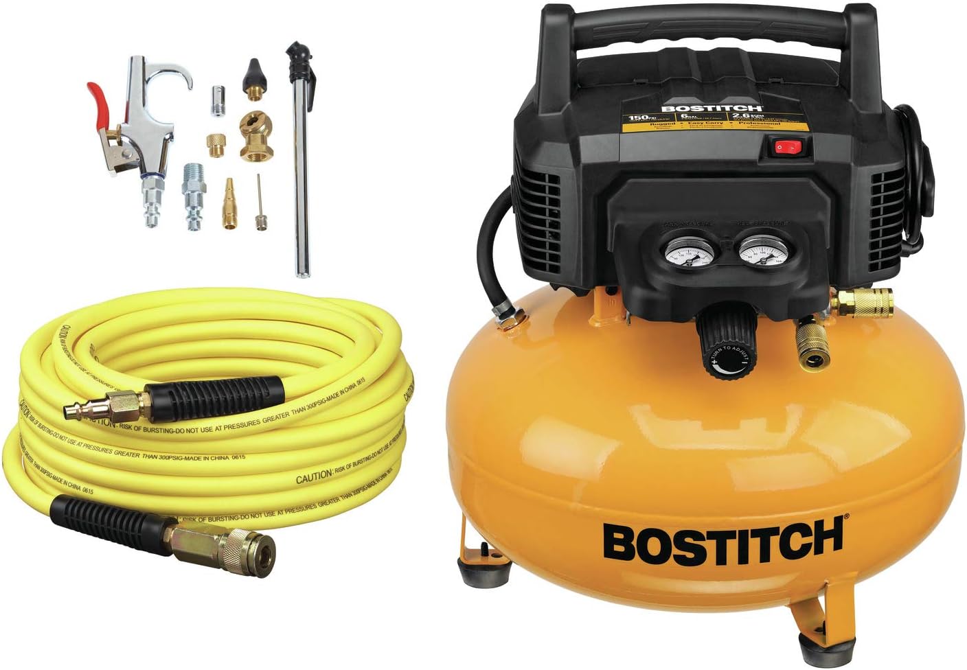BOSTITCH 6 Gallon Air Compressor Kit - Oil-Free Power!