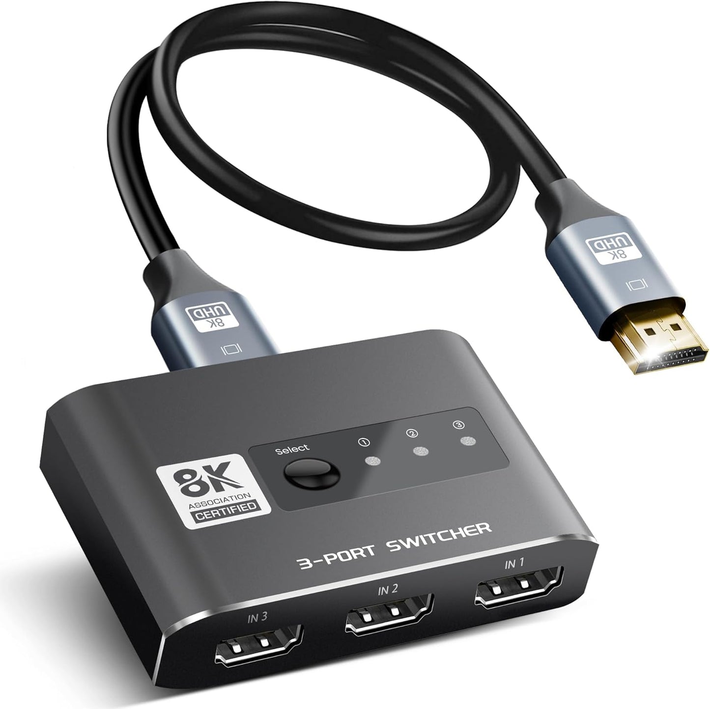 3x1 HDMI 2.1 Switch for 4K 120Hz and 8K@60Hz Experience