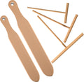 Premium 5pc Crepe & Spatula Set - T-Shaped Spreaders & Turner, Ideal for Any Pan Maker