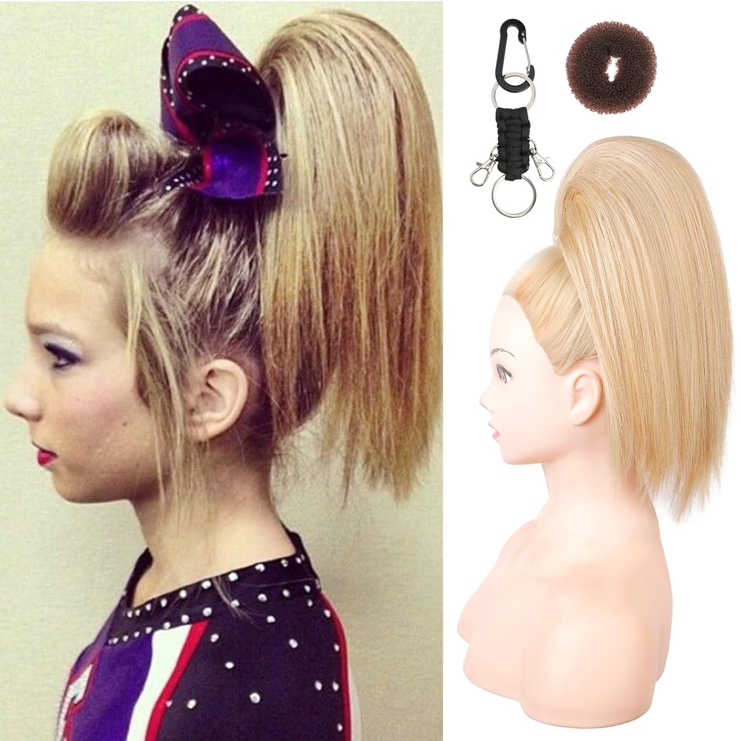 SEIKEA Cheer Ponytail Hair Piece - 10in Straight Extension