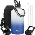 Gallon Insulated Water Bottle with Straw 128 oz - Long Cold Retention