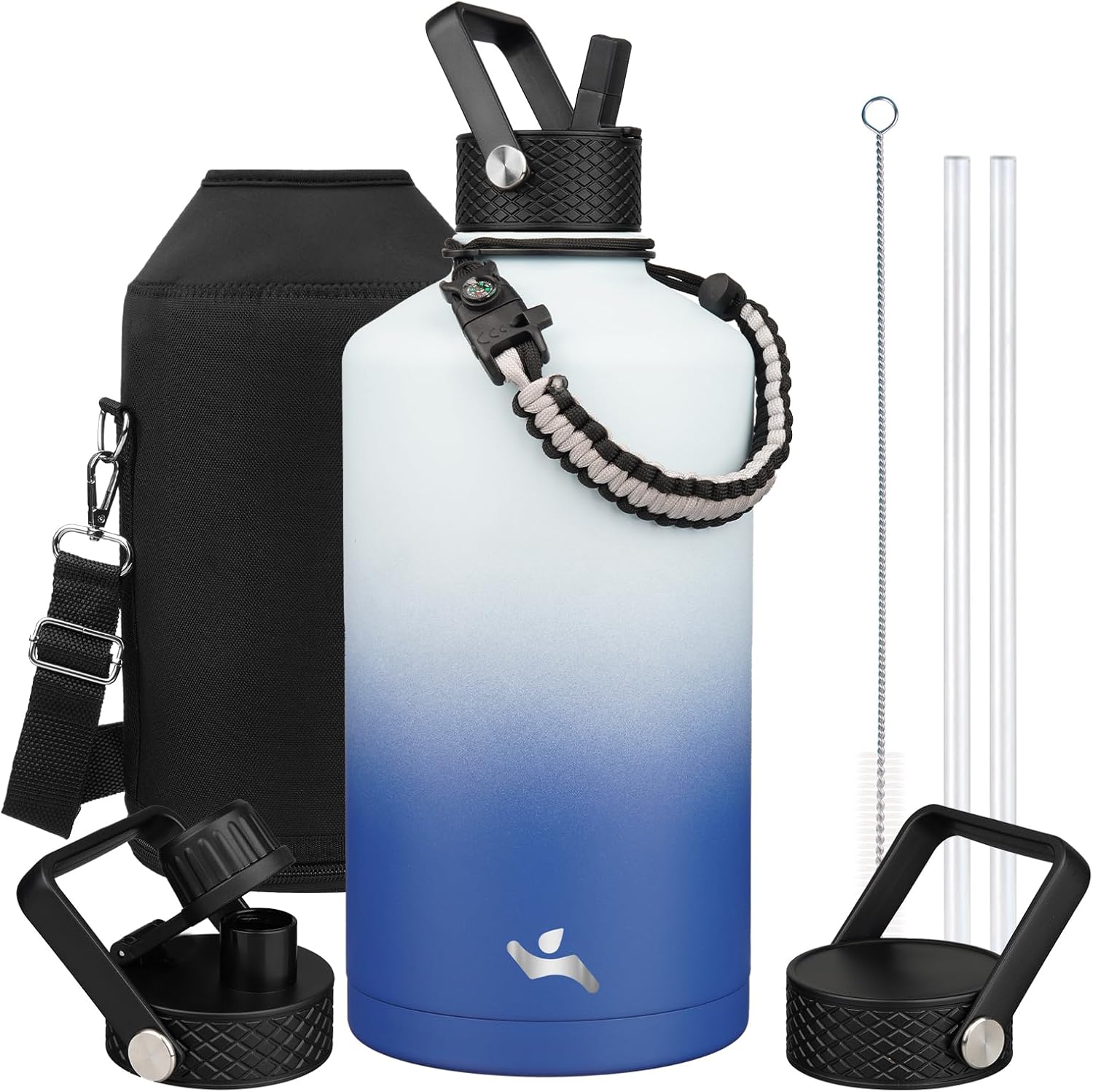 Gallon Insulated Water Bottle with Straw for All-Day Hydration