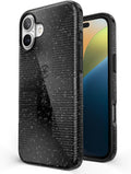 Black Glitter/Steel Black CandyShell Grip Case iPhone 16 Plus - Slim