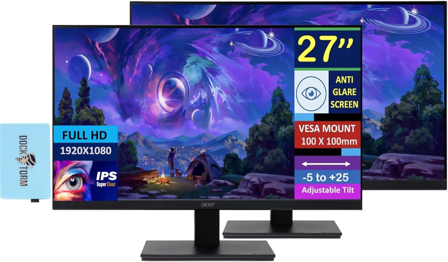 Acer 27-Inch FHD IPS Monitor with AMD FreeSync for Home Office