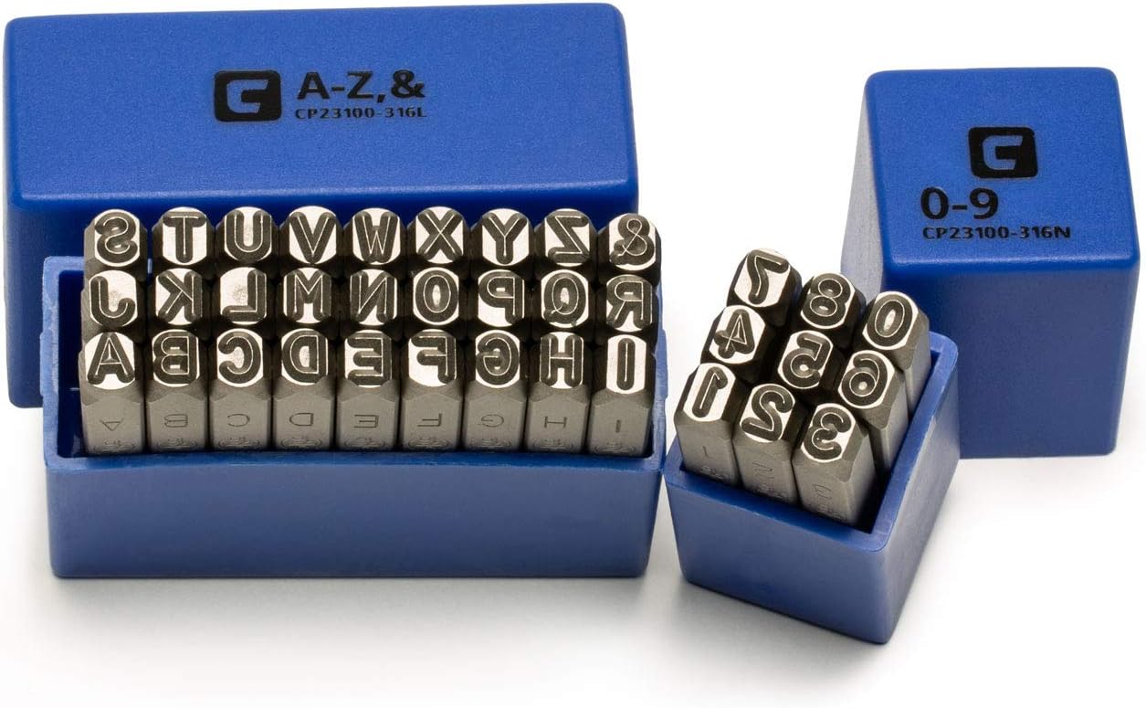 Capri Tools Professional 3/16 in. Letter and Number Stamp Set
