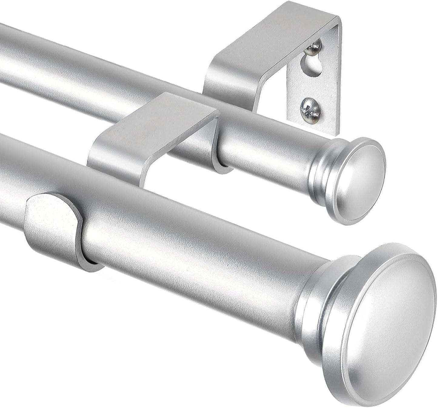 TONIAL 1 Inch Double Curtain Rods for Custom Window Sizes