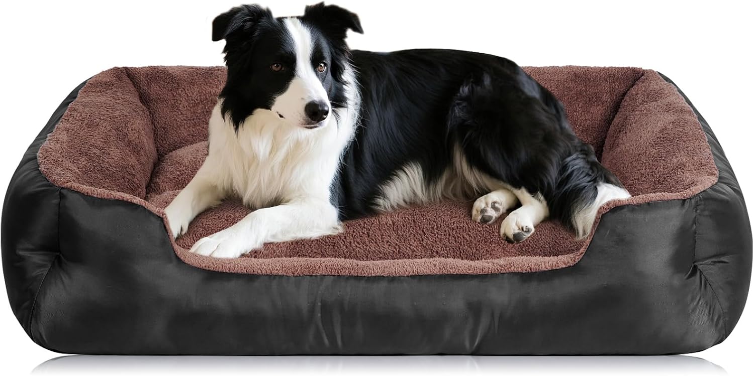 Warming Soft Durable Dog Beds for Medium Dogs with Anti-Slip Bottom
