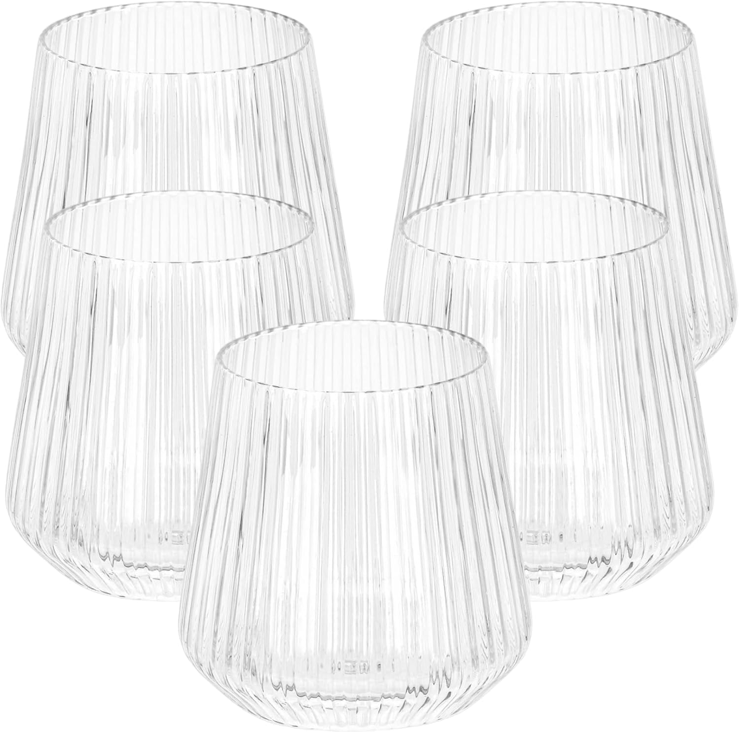 36-Pack Oojami Unbreakable Stemless Wine Glasses - Elegant & Durable for Any Occasion