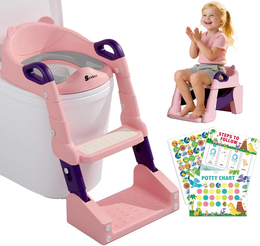 3-in-1 Potty Training Toilet Seat with Step Stool for Kids