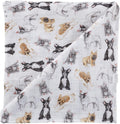 French Bulldog Print Baby Swaddle Blanket 47 in Square - Soft Muslin