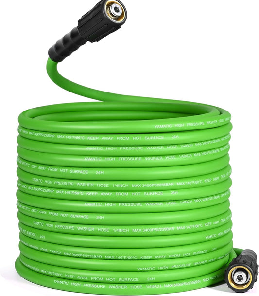 YAMATIC Flexible Pressure Washer Hose 75FT for High Pressure Use