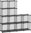 Wire Cube Storage Organizer 12-Cube Grid Shelf - Modular Storage