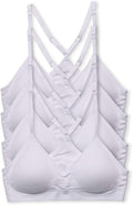 Kalon Womens 4 Pack Racerback Sports Bralette - Seamless Wirefree