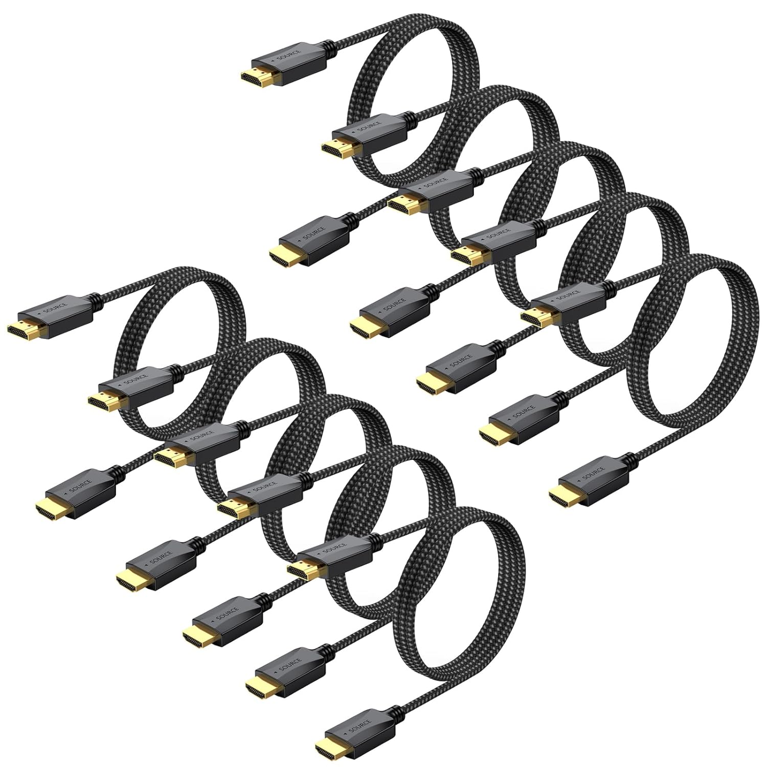 High Speed 4K HDMI Cable 6.6FT 10-Pack for All Devices
