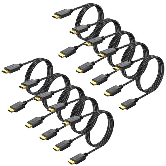 High Speed 4K HDMI Cable 6.6FT 10-Pack for All Devices