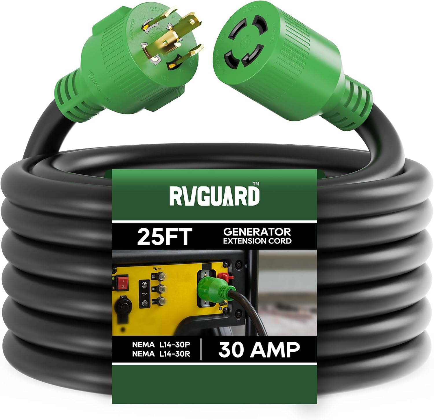 RVGUARD 4 Prong 30 Amp 25 Foot Generator Extension Cord Review