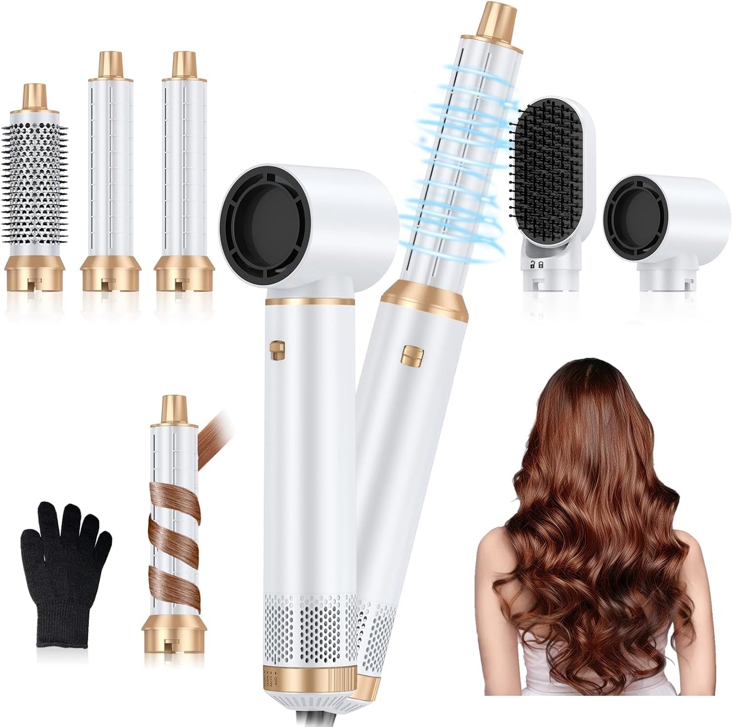 5 in 1 Blow Dryer Brush for Effortless Curls and Styling