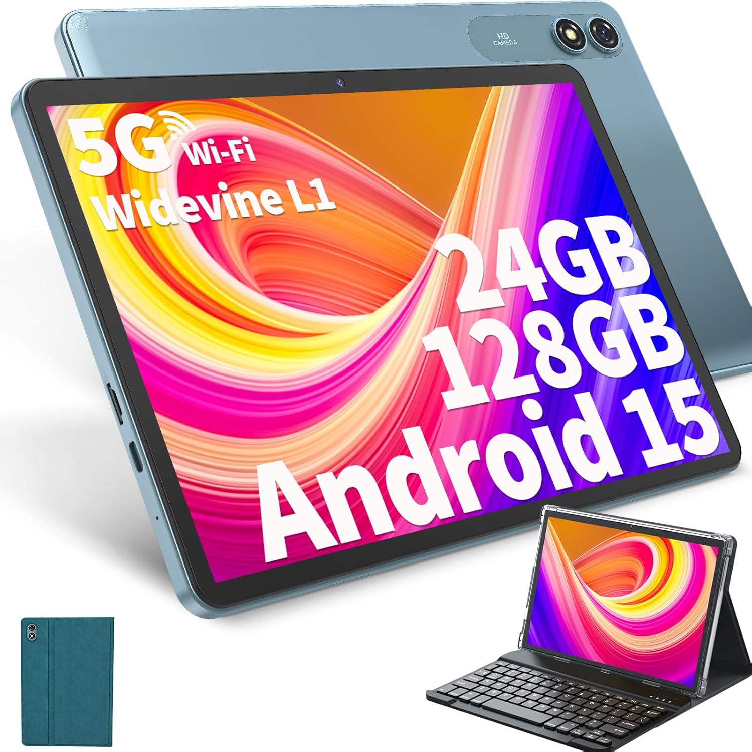 Android Tablet with Keyboard, 10 inch, 24GB RAM, 128GB Storage