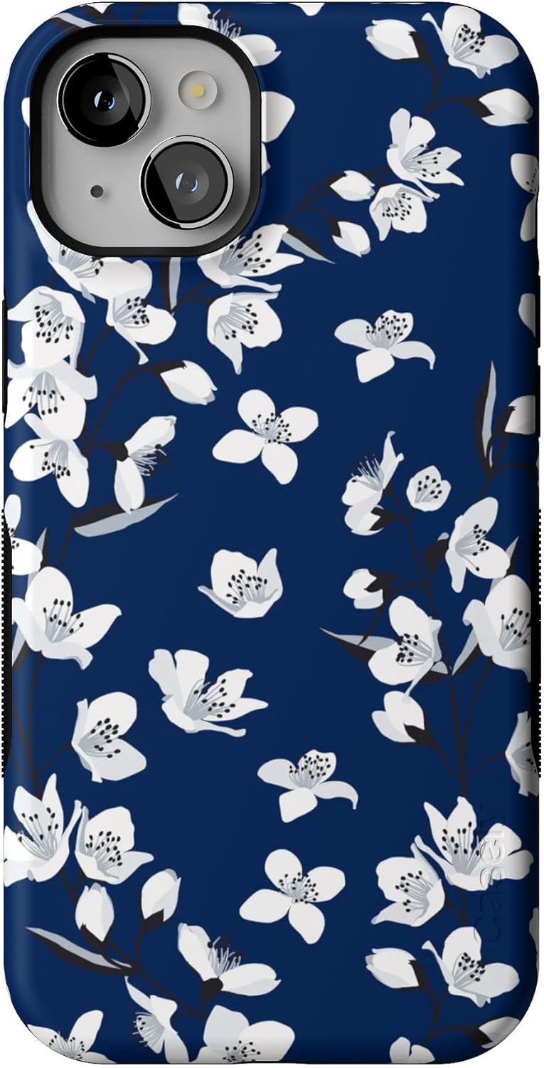 Bold Protective iPhone 15 Plus Case with Floral Forest Design