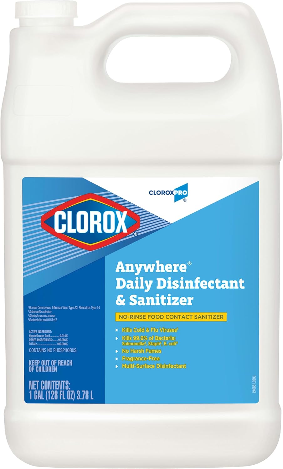 CloroxPro Anywhere Daily Disinfectant: No-Rinse Sanitizer 128oz
